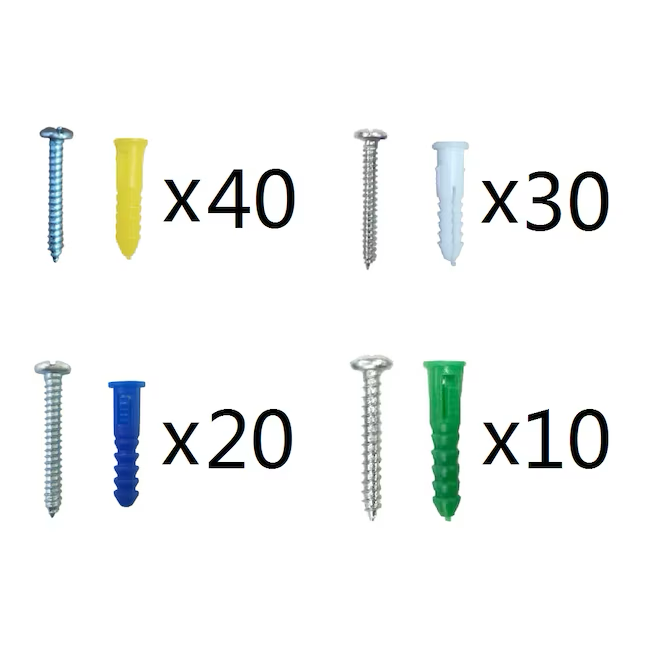 Project Source 20-lb 1/4-in x 1-1/2-in Drywall Anchors with Screws Included (100-Pack)