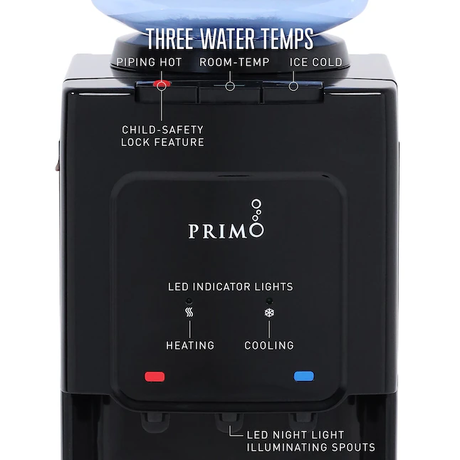 Refrigerador de agua fría y caliente de carga superior negro de carga superior Primo
