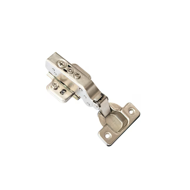 RELIABILT 110-Degree Full Overlay Concealed Soft Close Nickel Plated Cabinet Hinge, 1 Pair (2-Pieces)