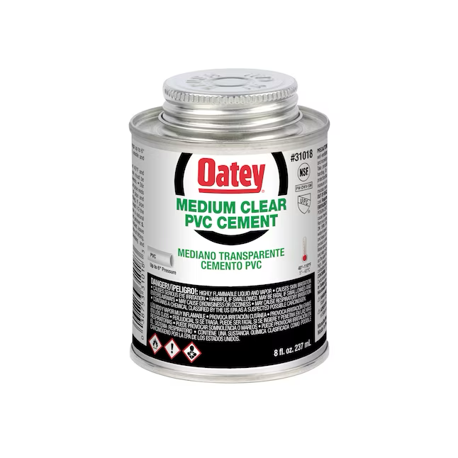 Oatey Medium 8-fl oz Clear PVC Cement