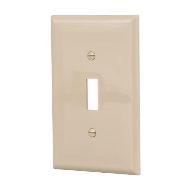 Eaton 1-Gang Midsize Ivory Polycarbonate Indoor Toggle Wall Plate (10-Pack)
