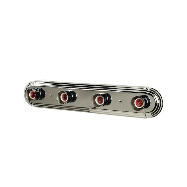 Project Source 24-in 4-Light Chrome Traditional Vanity Light Bar