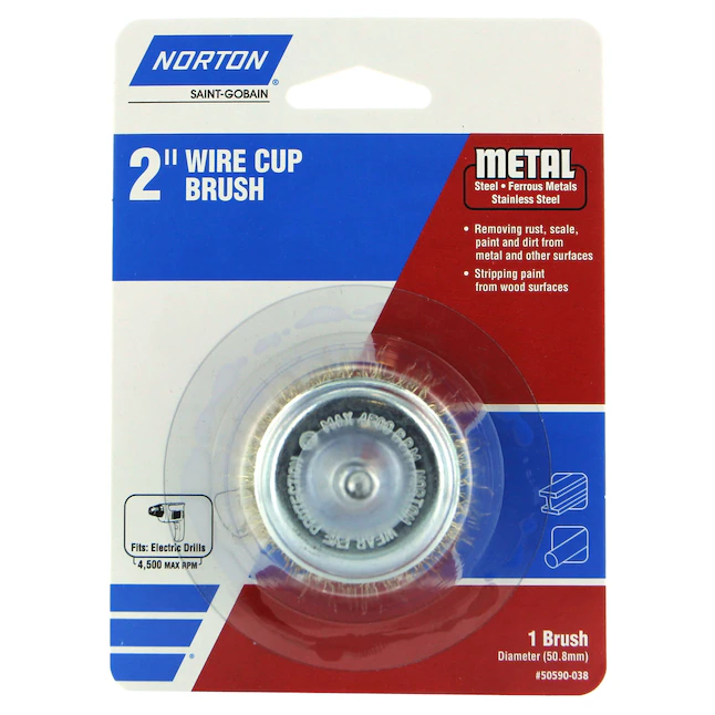 Norton 2-in Coarse Wire Cup Brush Electric Drill