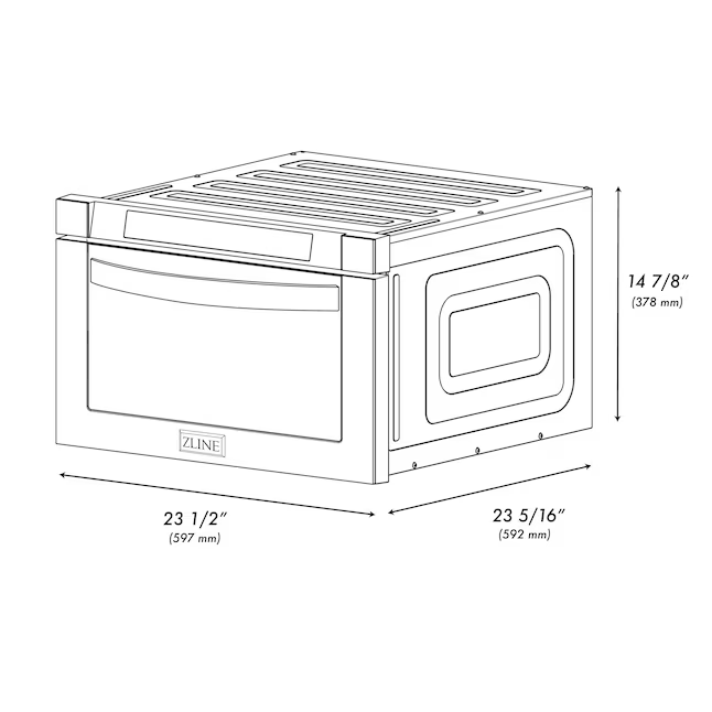 ZLINE 23.5-in 1.2-cu ft Electronic 1000-Watt Microwave Drawer