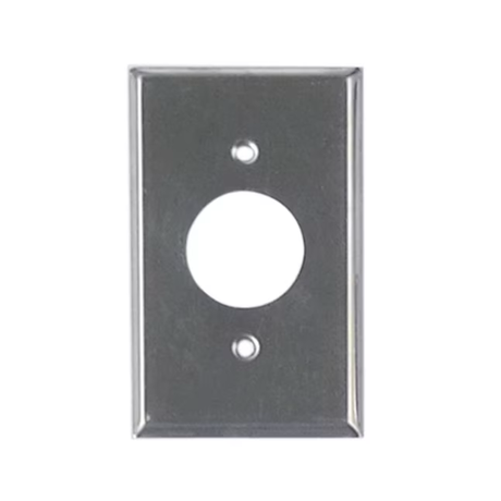 Utilitech 1-Gang Standard Size Stainless Steel Indoor Round Wall Plate