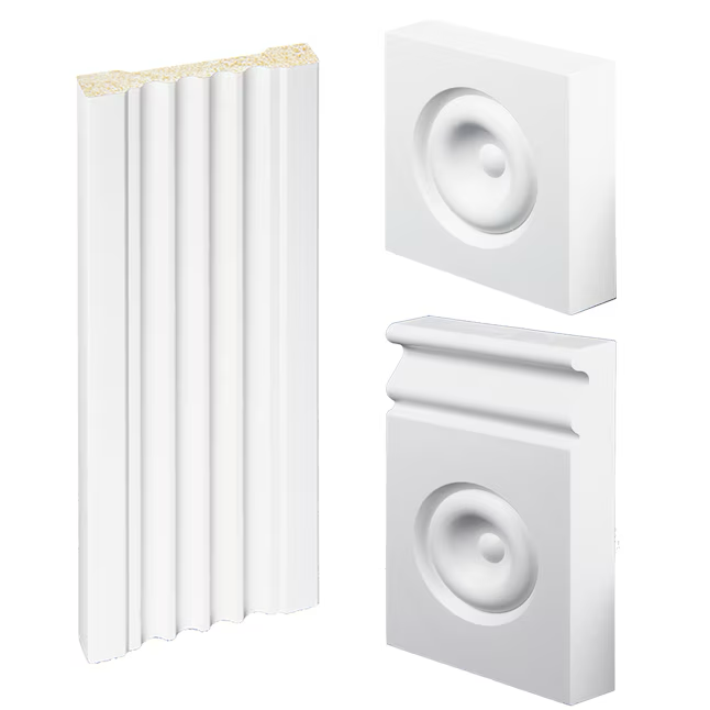 Inteplast Group Building Products 0.5-in x 3.5-in x 7-ft Finished Polystyrene Door Casing Kit