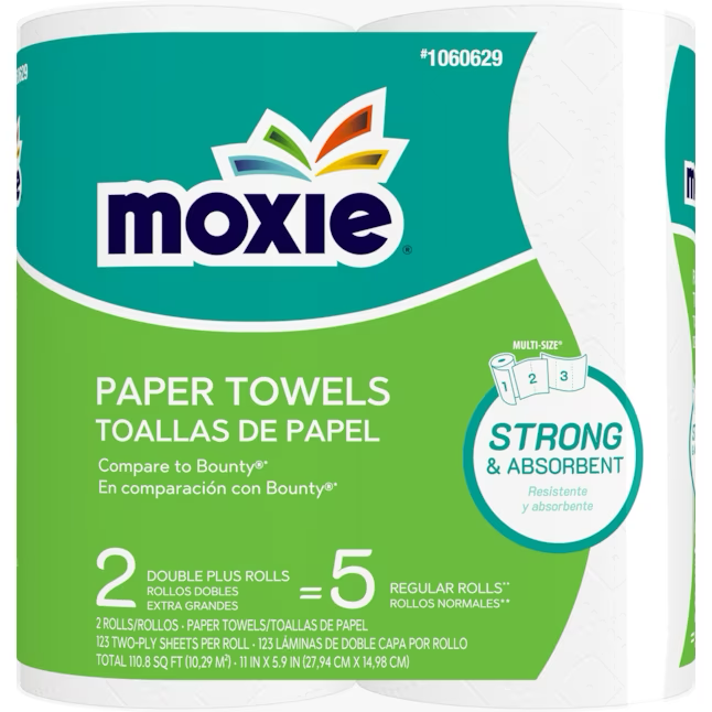 MOXIE Ultra 2 5 rollos SS toalla blanca 2 unidades de toallas de papel