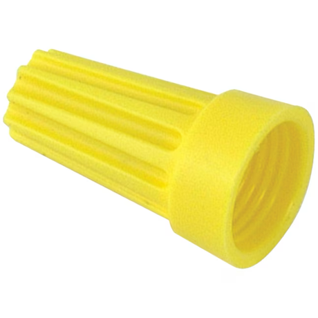 Plastic Wire Tie 12-18 Gauge Yellow Nut (100-Pack)
