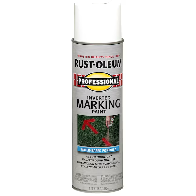 Pintura para marcar a base de agua blanca profesional Rust-Oleum (bote de aerosol)