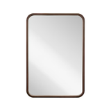 Allen + Roth Espejo de pared pulido marrón claro de 24 pulgadas de ancho x 35 pulgadas de alto