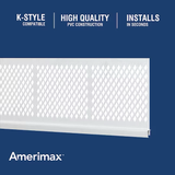 Amerimax Snap-In Gutter Filter PVC K Style (6.5-in x 3-ft) Gutter Guard