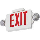 Lithonia Lighting LHQM 5-Watt 120/277-Volt LED White Hardwired Exit Light with Red Lights