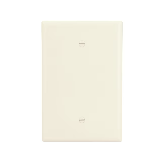 Eaton 1-Gang Jumbo Size Light Almond Thermoplastic Indoor Blank Wall Plate