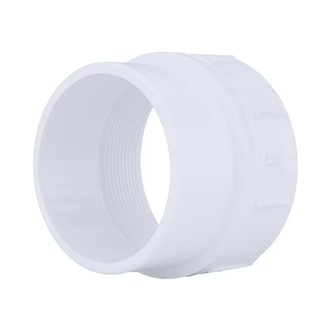 Charlotte Pipe 4-in PVC DWV Cleanout Adapter with Spigot and Female Co ...