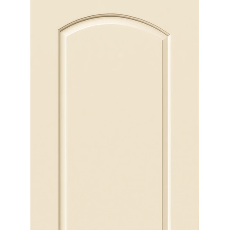 RELIABILT Continental Puerta de losa compuesta moldeada de centro hueco con parte superior redonda blanca de 2 paneles de 36 x 80 pulgadas