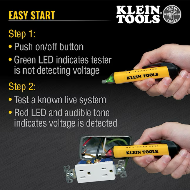 Klein Tools Non-contact Single Range Non-contact Voltage Tester 1000-Volt