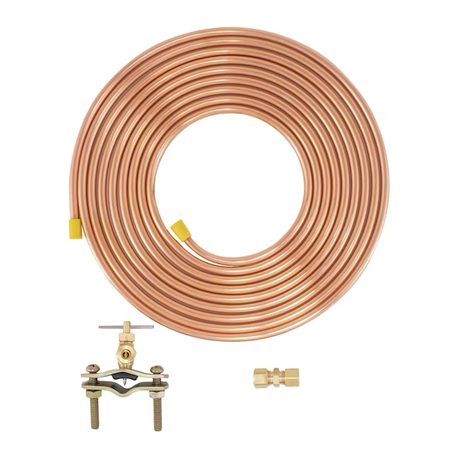 Eastman 15-ft 1/4-in OD Inlet x 1/4-in OD Outlet Copper Ice Maker Installation Kit