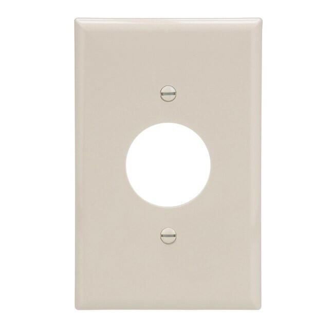 Placa de pared redonda para interiores de policarbonato color almendra claro de tamaño mediano Eaton de 1 unidad