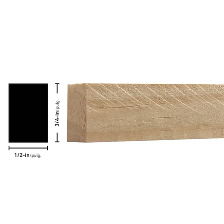 RELIABILT Moldura cuadrada sin terminar de pino de 3/4 pulgadas x 8 pies 