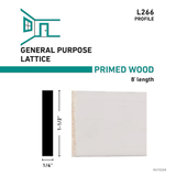 RELIABILT 1-1/2-in x 8-ft Pine Primed Lattice Moulding