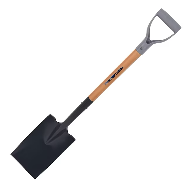 Project Source 20-in Wood D-Handle Garden Spade