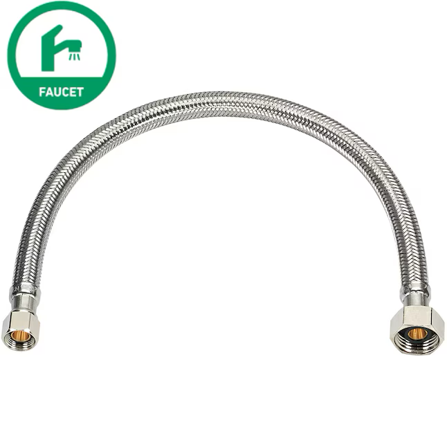 RELIABILT 3/8-in compression x 1/2-in FIP x 20.0-in Braided stainless steel Flexible Faucet Supply Line