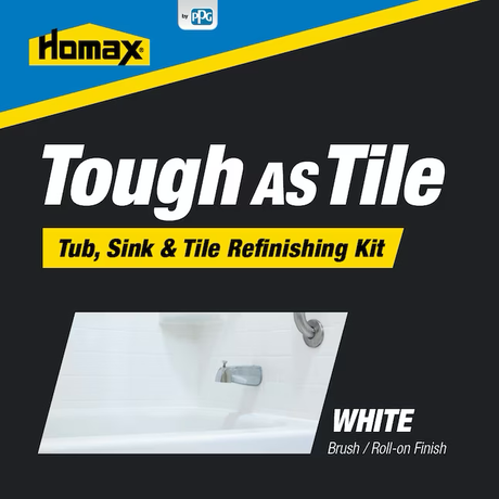 Kit de reacabado de azulejos y bañeras antideslizantes de alto brillo blanco Homax