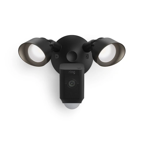 Ring Floodlight Cam Wired Plus – Intelligente Überwachungskamera für den Außenbereich, Schwarz