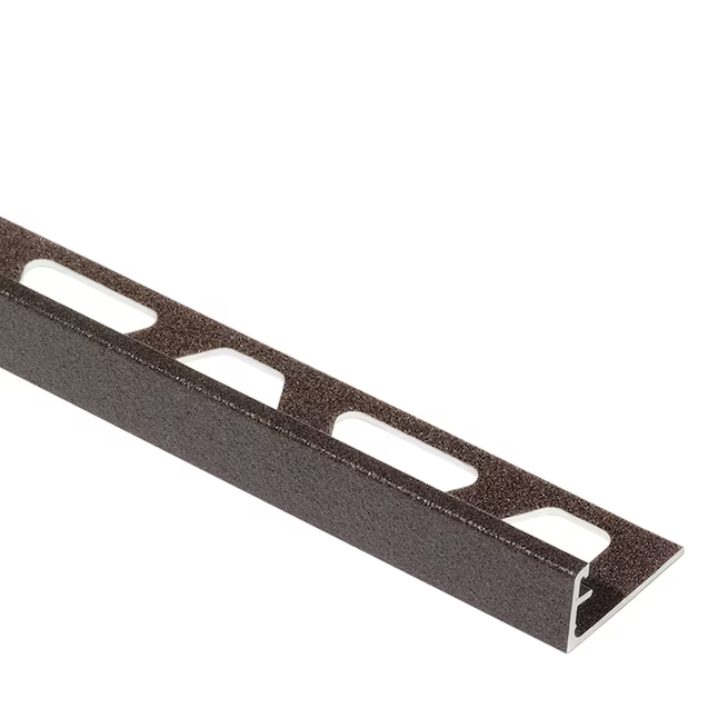 Schluter Systems Schiene 0.375-in W x 98.5-in L Dark Anthracite Textured Color-coated Aluminum L-angle Tile Edge Trim