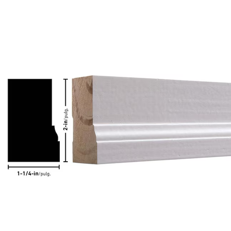 RELIABILT Kit de marco de puerta de pino imprimado de 1,25 x 36 x 6,6 pies 