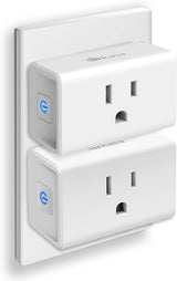 Kasa Smart Plug Ultra Mini 15A, toma Wi-Fi para hogar inteligente, paquete de 2 (EP10P2), blanco 