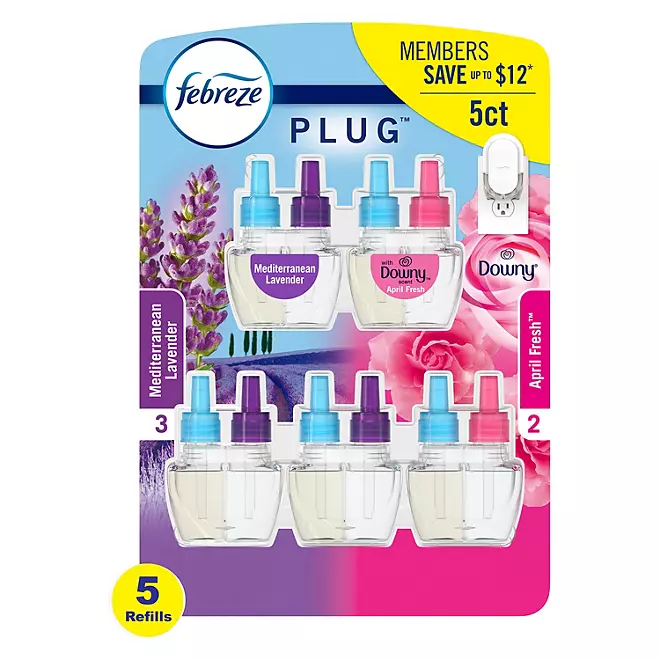 Febreze Plug 0.87-fl oz Lavender + Downy Refill Air Freshener (5-Pack)