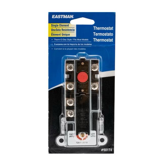 Eastman Single-Element Water Heater Thermostat Therm-O-Disc Style