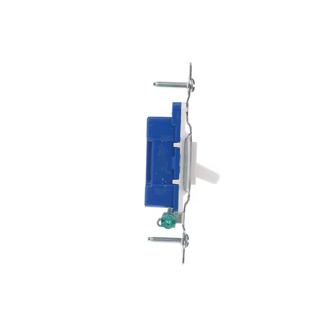 Eaton Interruptor de luz de palanca unipolar de 15 amperios, color blanco