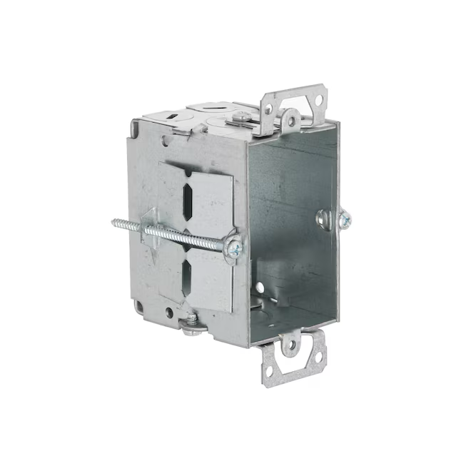 Hubbell RACO 1-Gang Galvanized Steel New Work/Old Work Switch/Outlet E ...