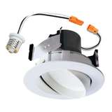 HALO 4-in LED Remodel or New Construction White Ic Gimbal Canless Recessed Light Kit