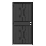 RELIABILT Luna 36-in x 81-in Black Steel Surface Mount Security Door with Black Screen