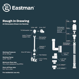 Eastman 6 Fuß 3/8 Zoll Kompressionseinlass x 3/8 Zoll Kompressionsauslass geflochtener Edelstahl-Geschirrspüleranschluss