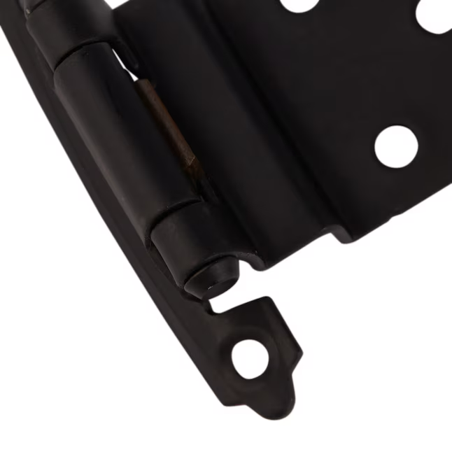 RELIABILT 200-Degree 3/8-in Inset Surface Self-closing Matte Black Cabinet Hinge, (2-Pieces)