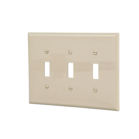 Eaton - Placa de pared de palanca para interiores, tamaño mediano, de policarbonato, color marfil, 3 unidades