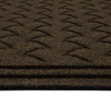 Project Source Tapete utilitario de bienvenida decorativo para exteriores rectangular de caucho reciclado color chocolate de 3 pies x 5 pies
