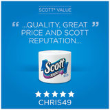 SCOTT Marine and RV Grade 1-Ply Toilet Paper, 20 Rolls, 1000 Sheets per Roll, Safe for Septic Tanks, 2096 Sq. Feet