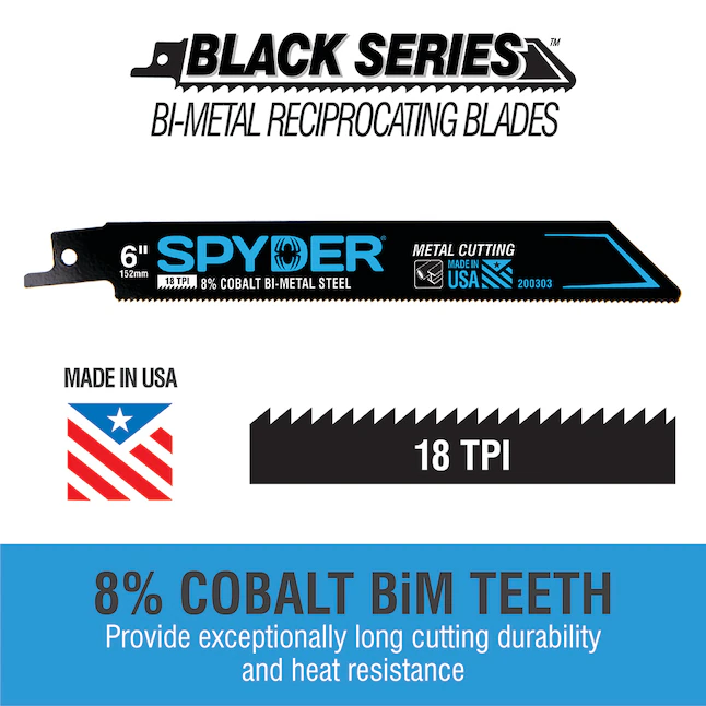 Spyder Bi-metal Wood/Metal Cutting Demolition Reciprocating Saw Blade (14-Pack)
