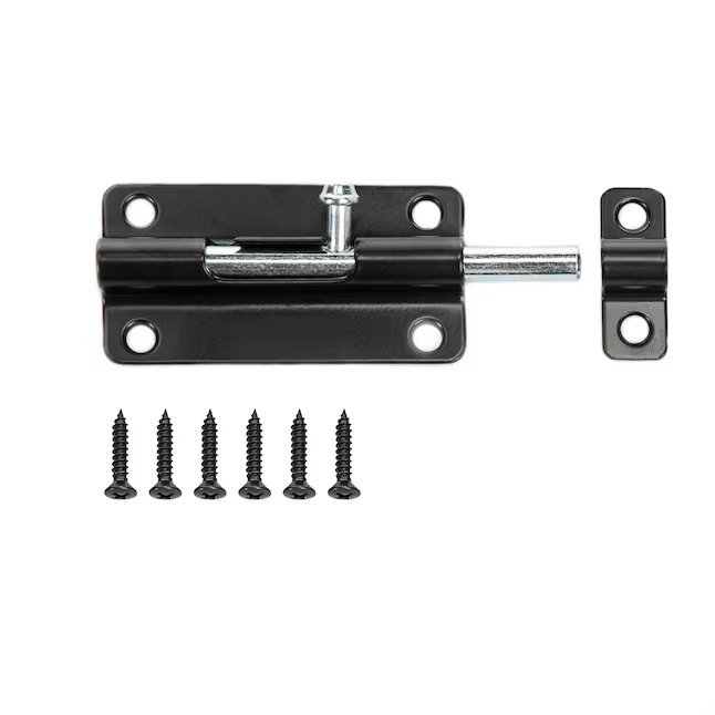 RELIABILT 4-in Black Steel Barrel Bolt