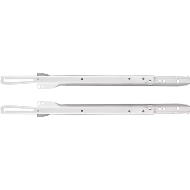RELIABILT 12-in 3/4 Extension Self-closing Bottom Mount European 50-lb Load Capacity White Drawer Slide 1-Pair (2-Pieces)