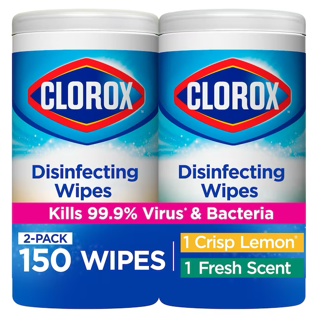 Toallitas desinfectantes Clorox, 2 unidades, aroma fresco/limón fresco, limpiador multiuso