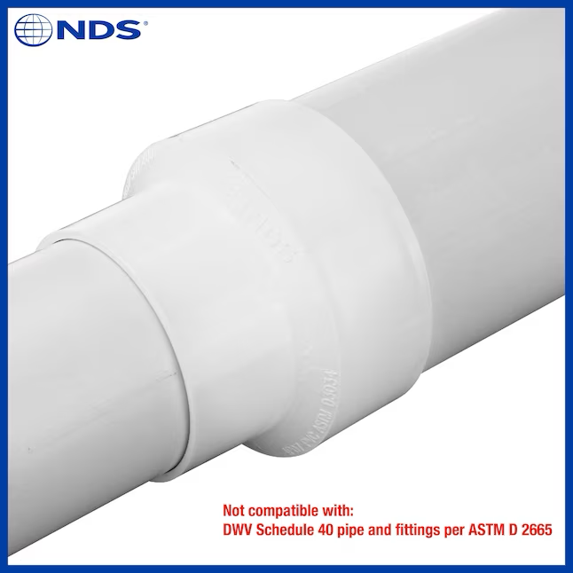 NDS 4-in PVC Sewerand Drain Coupling