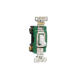Eaton Interruptor de luz de palanca bipolar de 30 amperios, color blanco