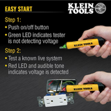 Kit de probador LCD sin contacto Klein Tools Multímetro 10 amperios 600 voltios