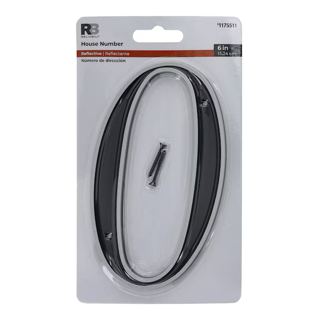RELIABILT 6-Zoll reflektierende schwarze Nummer